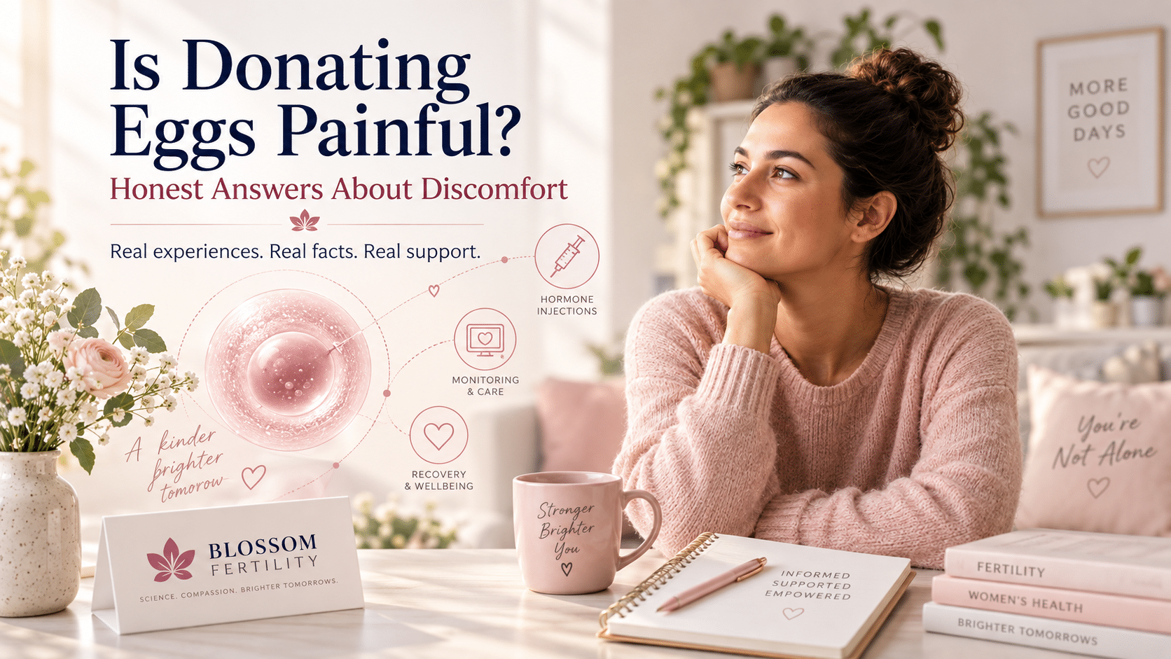 Woman considering egg donation and wondering if donating eggs is painful